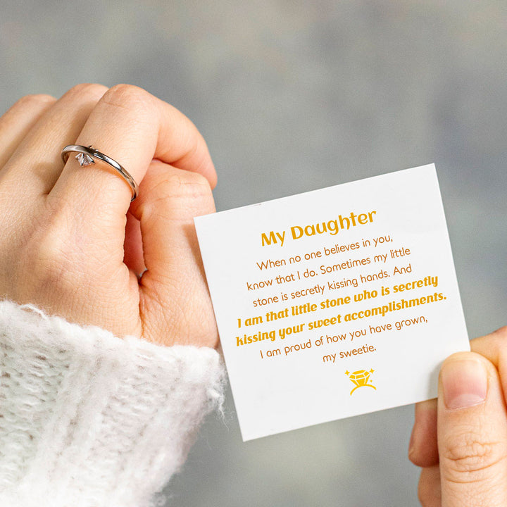 To My Daughter " I am proud of how you have grown." Hidden Diamond Ring