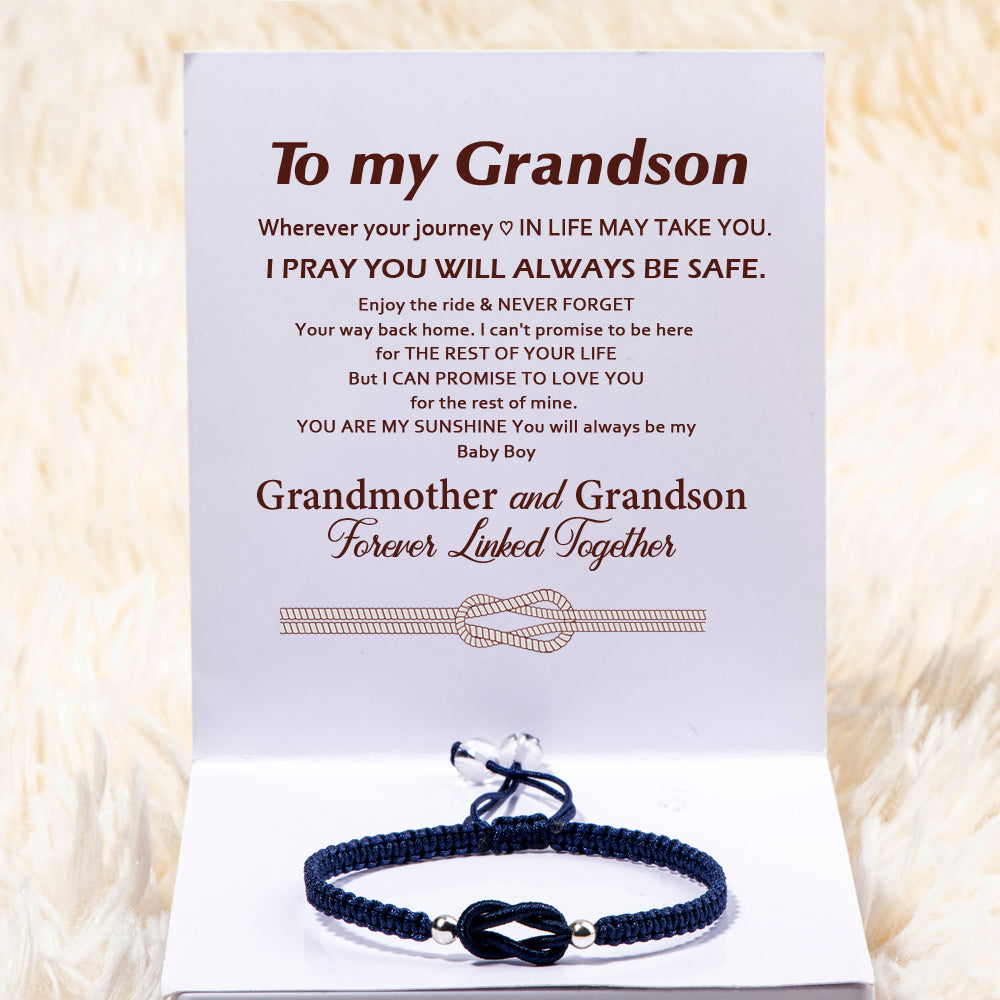 Gift card with forever linked message for rope bracelet