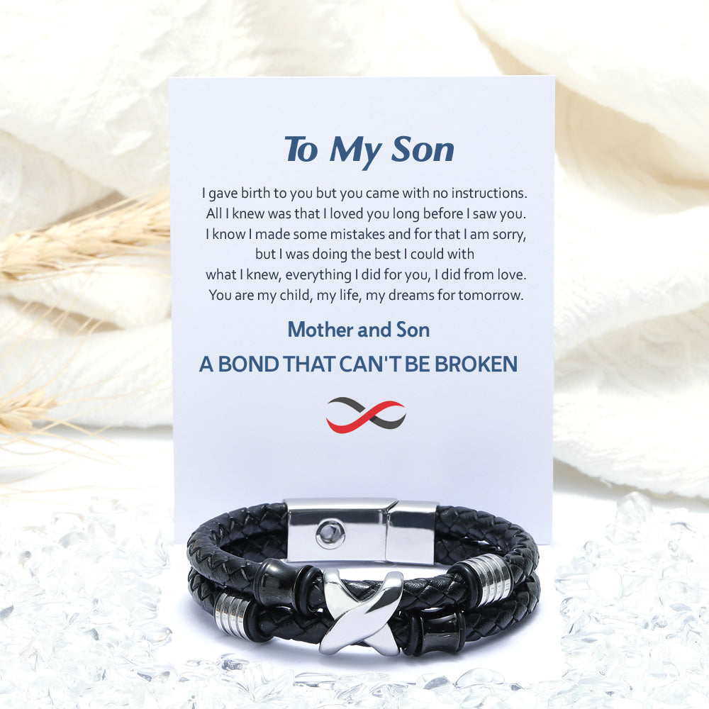 To My Son "A BOND THAT CAN'T BE BROKEN" Projection Bracelet