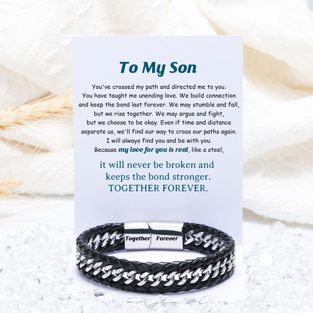 To My Son "Keeps the bond stronger" Men's Bracelet