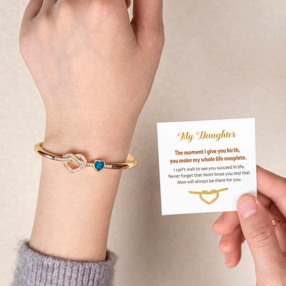 Mother and Daughter Bracelet with Heartfelt Card, Gift Box, and Bag, Symbolizing Unconditional Love and Bond