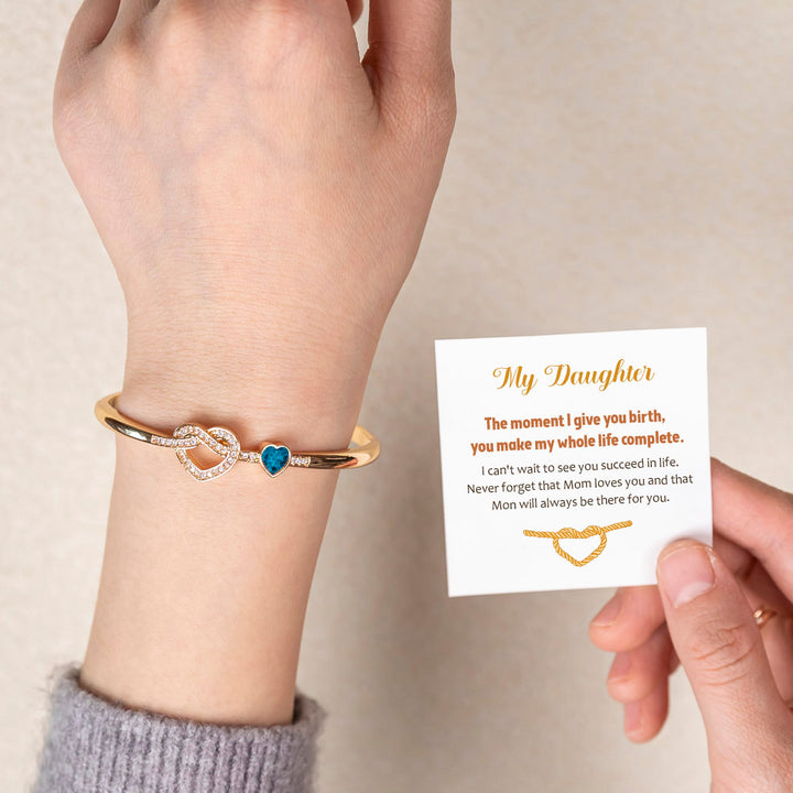 Mother and Daughter Bracelet with Heartfelt Card, Gift Box, and Bag, Symbolizing Unconditional Love and Bond