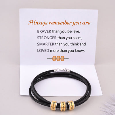 "BRAVER, STRONGER and SMARTER" Men's Bracelet