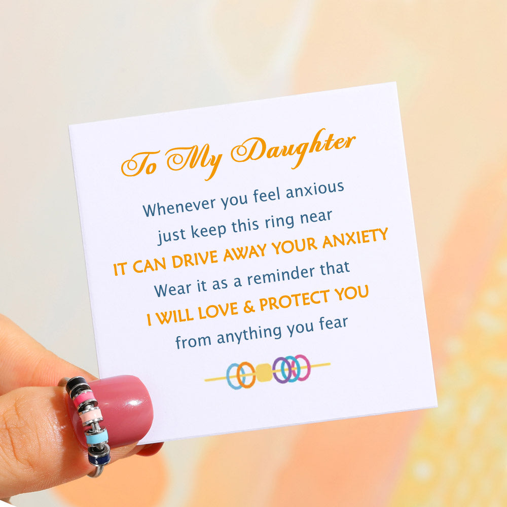 To My Daughter "DRIVE AWAY YOUR ANXIETY" Fidget Ring
