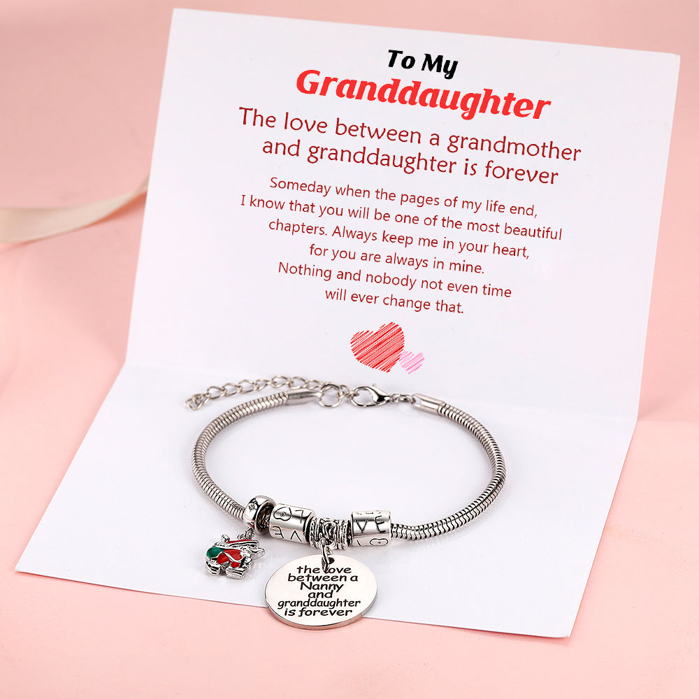 To My Granddaughter "Always in my heart" Charm Bracelet