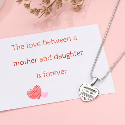 To My Daughter "Forever Love" Heart Necklace