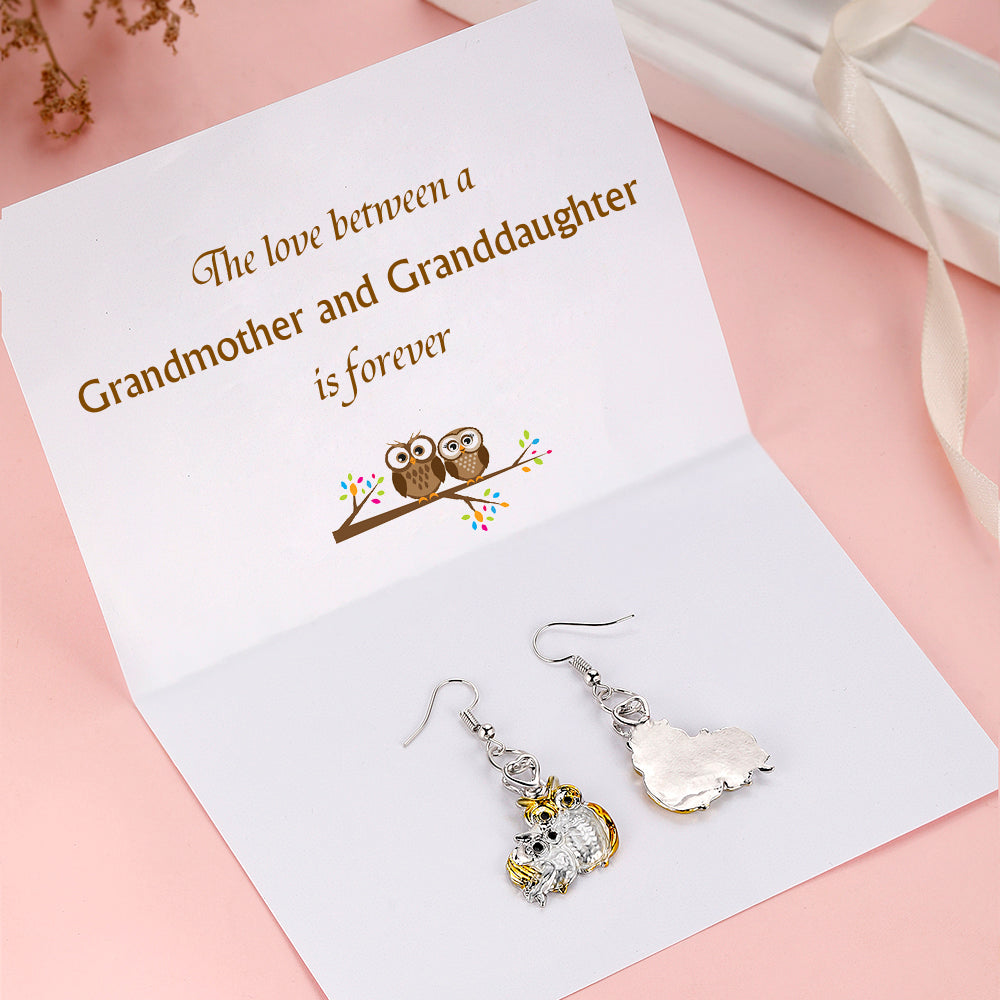 To My Granddaughter "Forever Love" Awl Earrings.