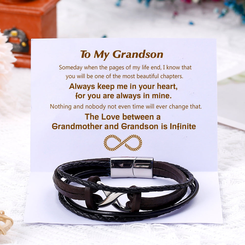 To My Grandson "Infinite Love" Infinite Knot Bracelet