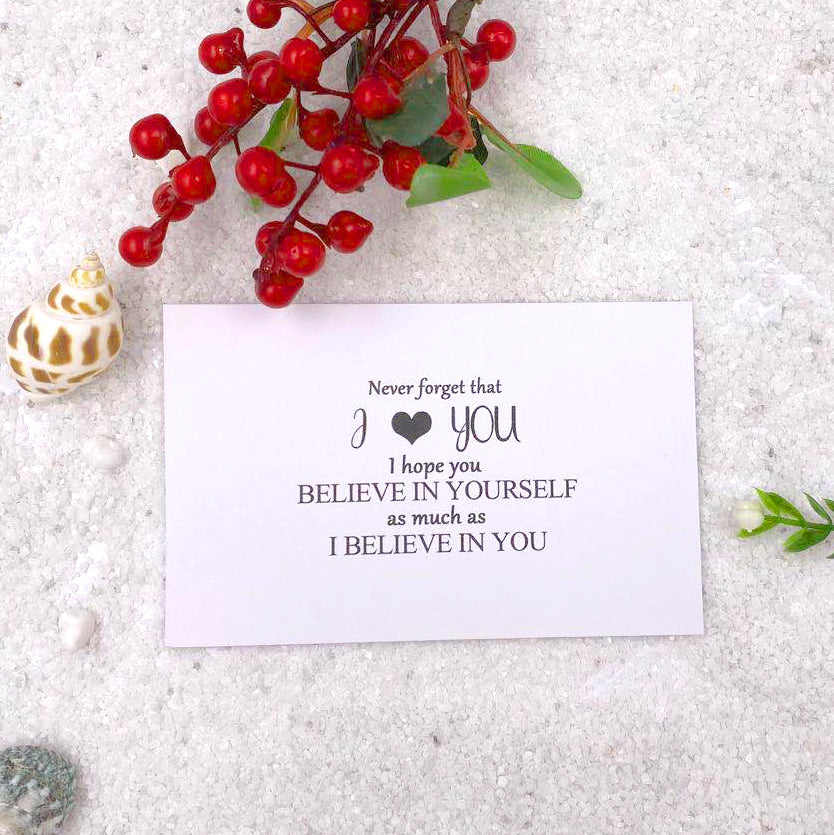 "I LOVE YOU believe in yourself as much as i believe in you" Double Heart Bracelet - SARAH'S WHISPER