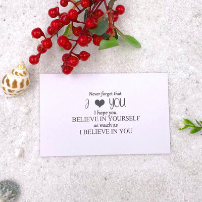 "I LOVE YOU believe in yourself as much as i believe in you" Double Heart Bracelet - SARAH'S WHISPER