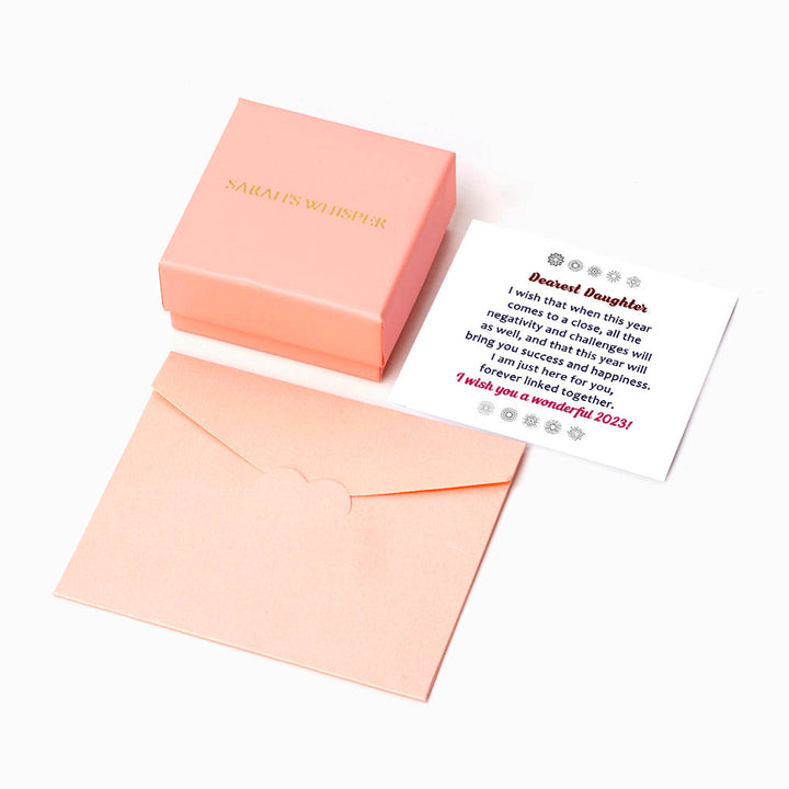 Double Heart Bracelet with Copper Plating - "Wish you a wonderful 2023" design