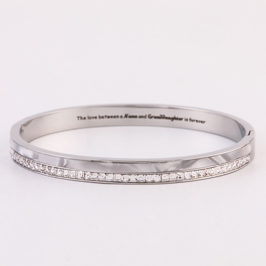To My GRANDDAUGHTER "The love between a Nana and Granddaughter is forever" Diamond And Fritillary Bracelet - SARAH'S WHISPER