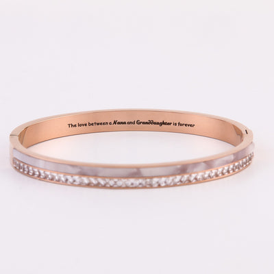 To My GRANDDAUGHTER "The love between a Nana and Granddaughter is forever" Diamond And Fritillary Bracelet - SARAH'S WHISPER
