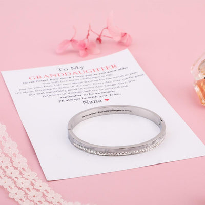 To My GRANDDAUGHTER "The love between a Nana and Granddaughter is forever" Diamond And Fritillary Bracelet - SARAH'S WHISPER