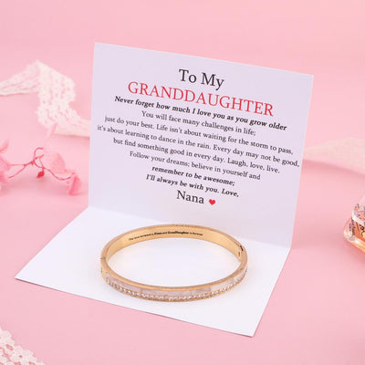 To My GRANDDAUGHTER "The love between a Nana and Granddaughter is forever" Diamond And Fritillary Bracelet - SARAH'S WHISPER