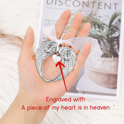 To My Grandma "A piece of my heart" Angel Wings Pendant [💞 Pendant +💌 Gift Card + 🎁 Gift Box + 💐 Gift Bouquet] - SARAH'S WHISPER