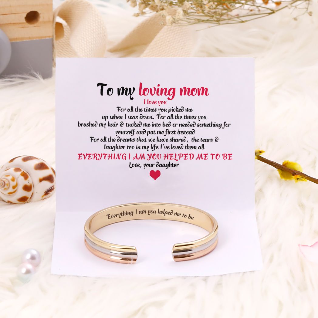 To my loving mom "Everything I am you helped me to be" Bracelet - SARAH'S WHISPER