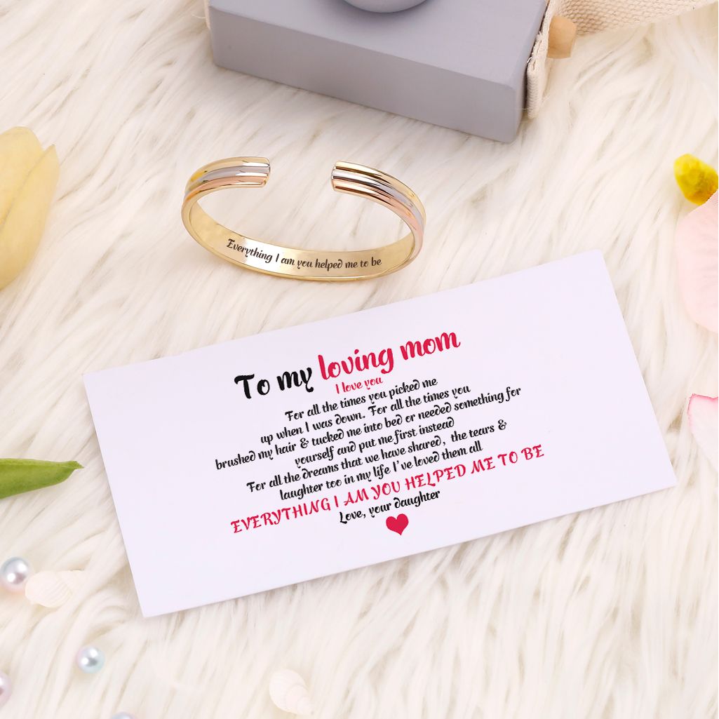 To my loving mom "Everything I am you helped me to be" Bracelet - SARAH'S WHISPER