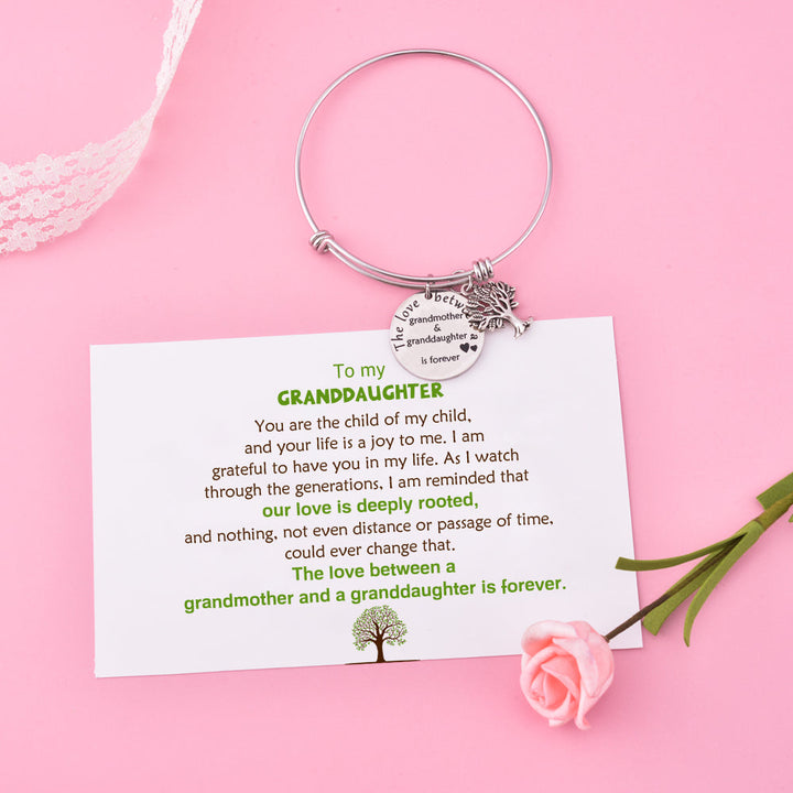 To My Granddaughter "Deeply rooted" Pendant Bracelet