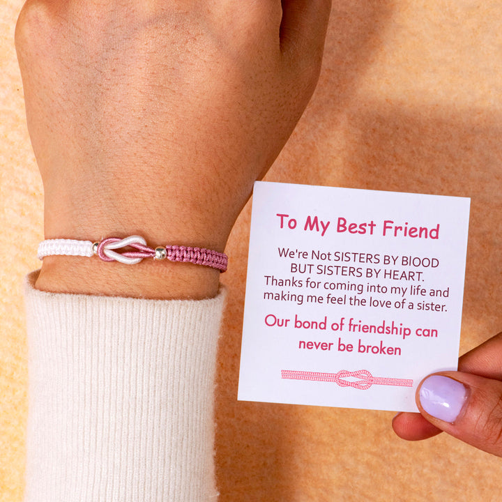 Gift card with forever linked message for best friends bracelet