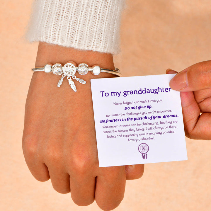 Gift card with persist in dreams message for granddaughter jewelry