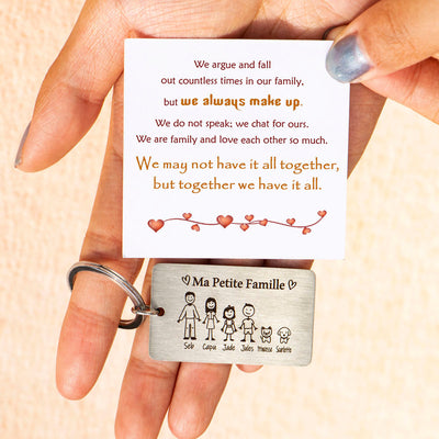 "We are family" Family Key Ring