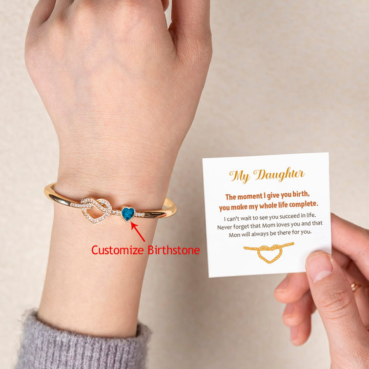 Mother and Daughter Bracelet with Heartfelt Card, Gift Box, and Bag, Symbolizing Unconditional Love and Bond