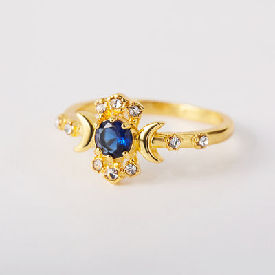 TO MY Best Friend "Let’s cherish our friendship as it’s precious and rare like a diamond" Moon & Star Ring [💞 Ring +💌 Gift Card + 🎁 Gift Bag + 💐 Gift Bouquet] - SARAH'S WHISPER