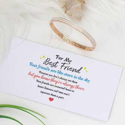 For My Best Friend "GOOD Friends are like stars, BUT YOU KNOW THEY'RE Always there." Bracelet - SARAH'S WHISPER