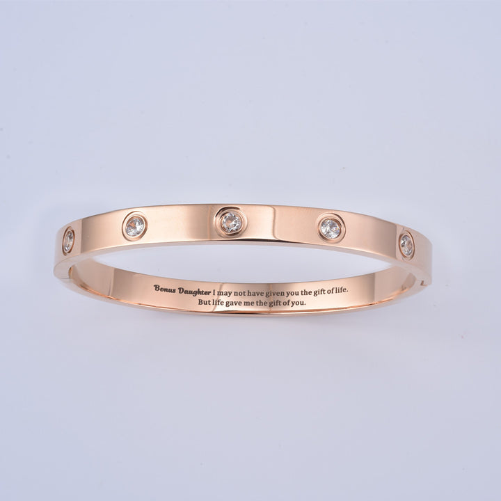 To My Bonus Daughter "Bonus Daughter I may not have given you the gift of life but life gave me the gift of you." Bracelet - SARAH'S WHISPER