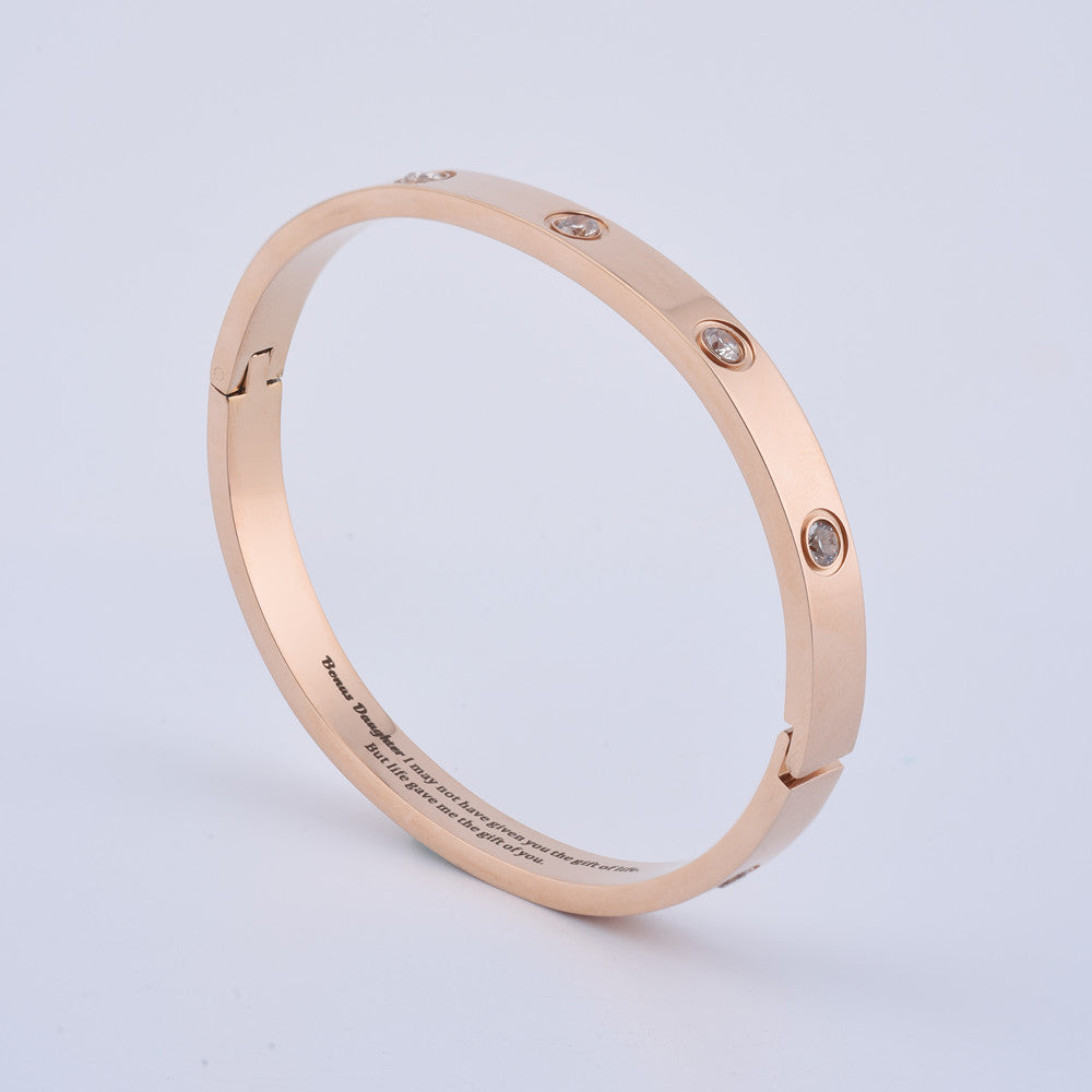 To My Bonus Daughter "Bonus Daughter I may not have given you the gift of life but life gave me the gift of you." Bracelet - SARAH'S WHISPER