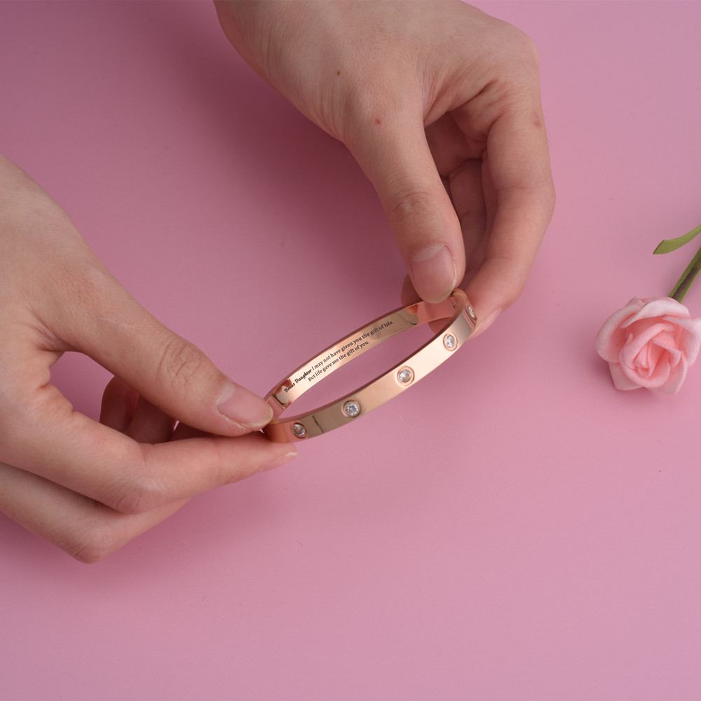 To My Bonus Daughter "Bonus Daughter I may not have given you the gift of life but life gave me the gift of you." Bracelet - SARAH'S WHISPER