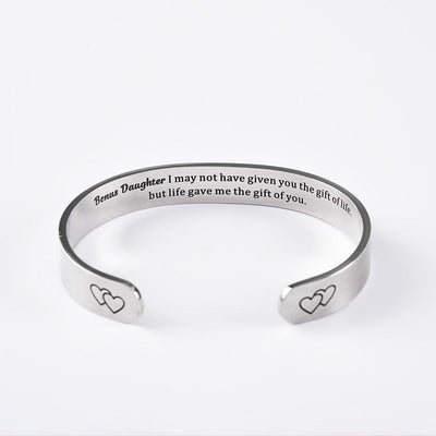 [CUSTOM NAME] To My Bonus Daughter "Bonus Daughter I may not have given you the gift of life. but life gave me the gift of you" Bracelet - SARAH'S WHISPER