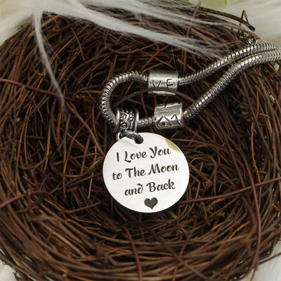 To My Daughter "I Love you to The Moon and Back" Bracelet - SARAH'S WHISPER
