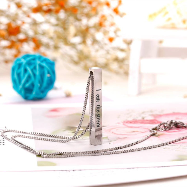 [CUSTOM NAME AND BIRTHSTONE] To my Daughter "I am the storm" Necklace - SARAH'S WHISPER