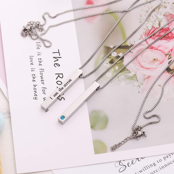 [CUSTOM NAME AND BIRTHSTONE] To my Daughter "I am the storm" Necklace - SARAH'S WHISPER
