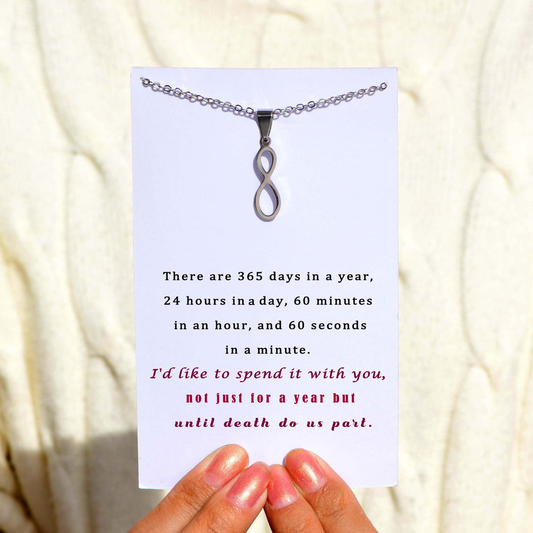 "Till death do us part" Infinity Necklace