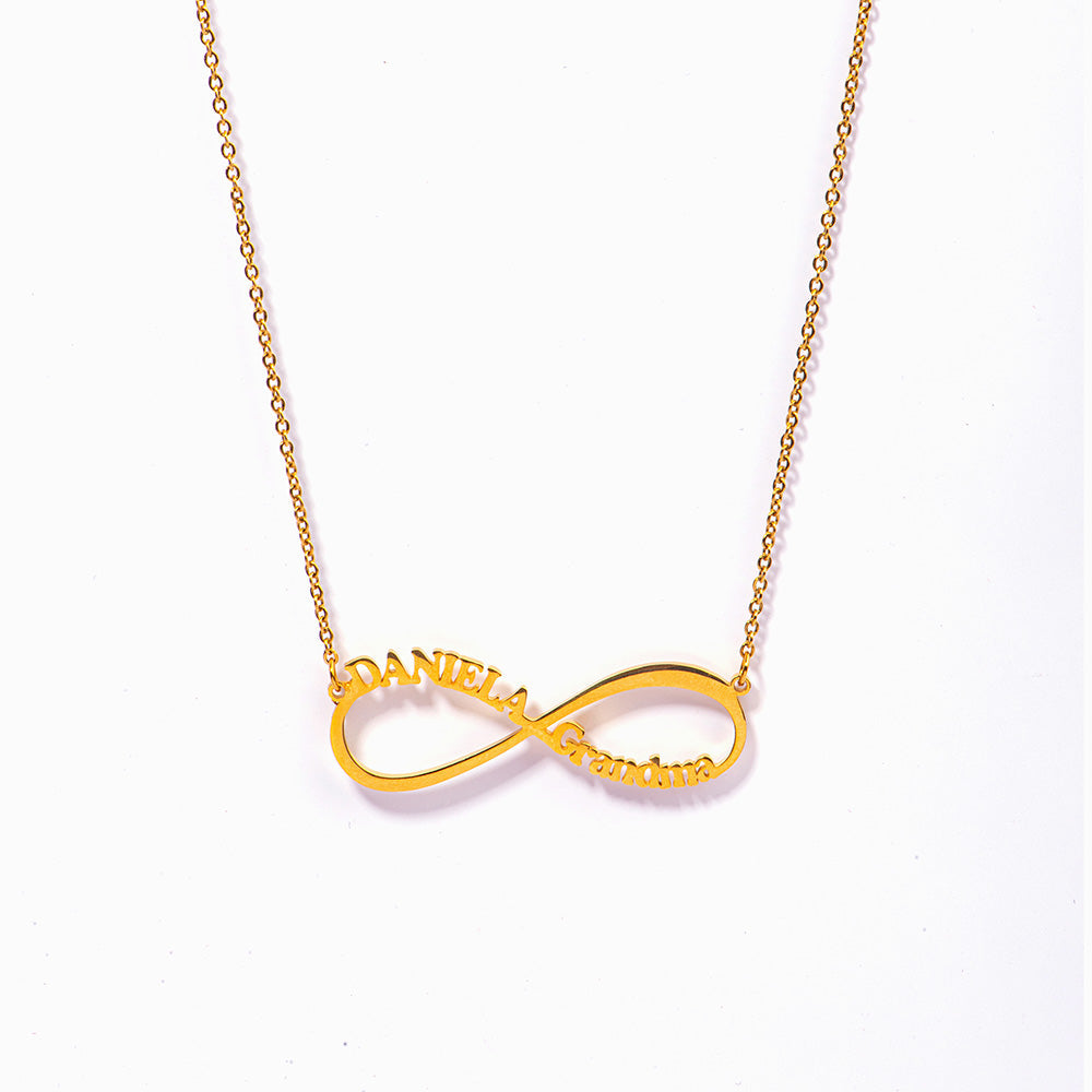 [Custom Name] To My Granddaughter "I have loved you even before you were born and I will love you till infinity." Infinite Love Necklace