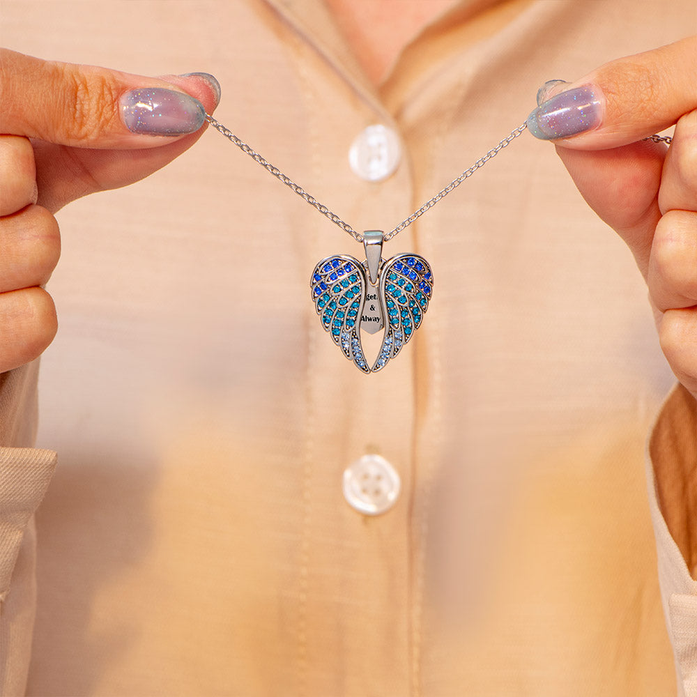 To My Granddaughter "Lover Forever" Wings Necklace