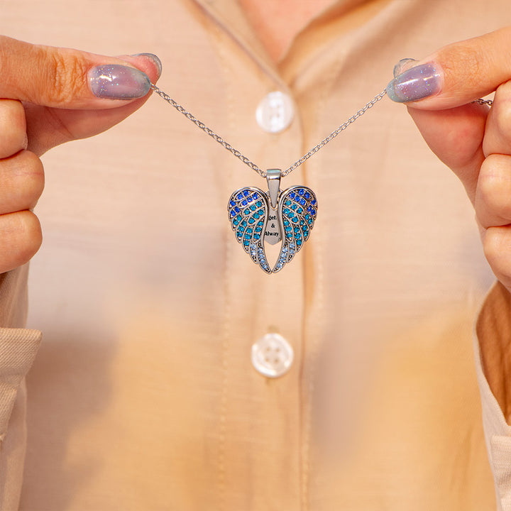To My Granddaughter "Lover Forever" Wings Necklace