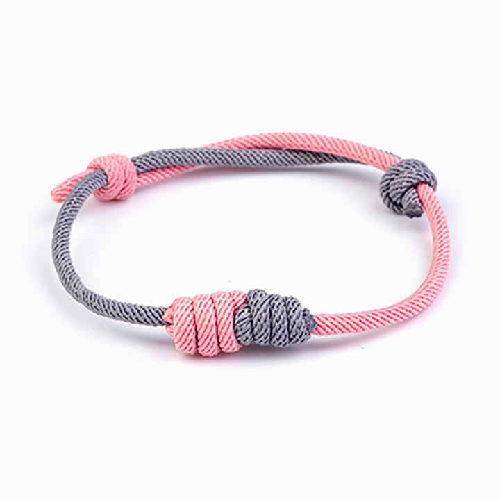 [Flash Sale] To My Best Friend "Our hearts are tied together in a tight knot." Purple Pink Bracelet