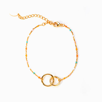 To My Best Friend "HARDCORE GIRL GANG" Double Ring Bracelet
