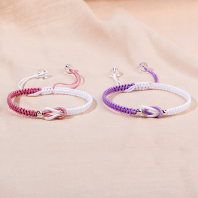 [Super Sale] To My Granddaughter "Forever Linked Together" Handmade Braided Bracelet