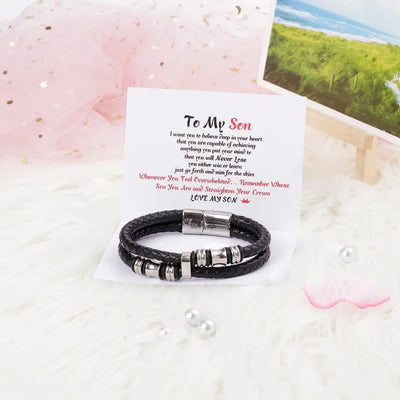 [Multiple Family Members] "WHENEVER YOU FEEL OVERWHELMED... REMEMBER WHOSE... YOU ARE AND STRAIGHTEN YOUR CROWN" BRACELET AND MEN'S BRACELETS - SARAH'S WHISPER