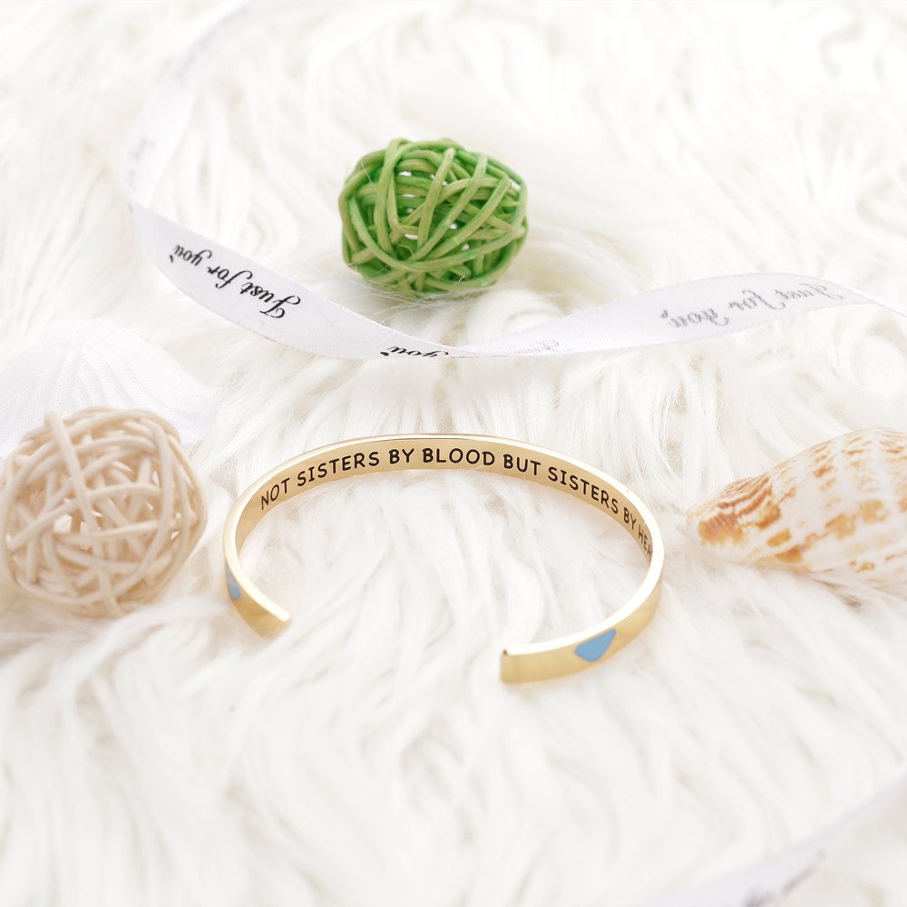 To My Best Friend "Not SISTERS BY BlOOD BUT SISTERS BY HEART." Bracelet - SARAH'S WHISPER