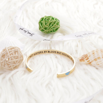 To My Best Friend "Not SISTERS BY BlOOD BUT SISTERS BY HEART." Bracelet - SARAH'S WHISPER