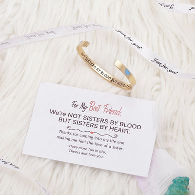 To My Best Friend "Not SISTERS BY BlOOD BUT SISTERS BY HEART." Bracelet - SARAH'S WHISPER