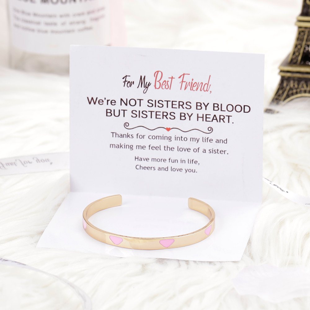 To My Best Friend "Not SISTERS BY BlOOD BUT SISTERS BY HEART." Bracelet - SARAH'S WHISPER