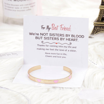 To My Best Friend "Not SISTERS BY BlOOD BUT SISTERS BY HEART." Bracelet - SARAH'S WHISPER