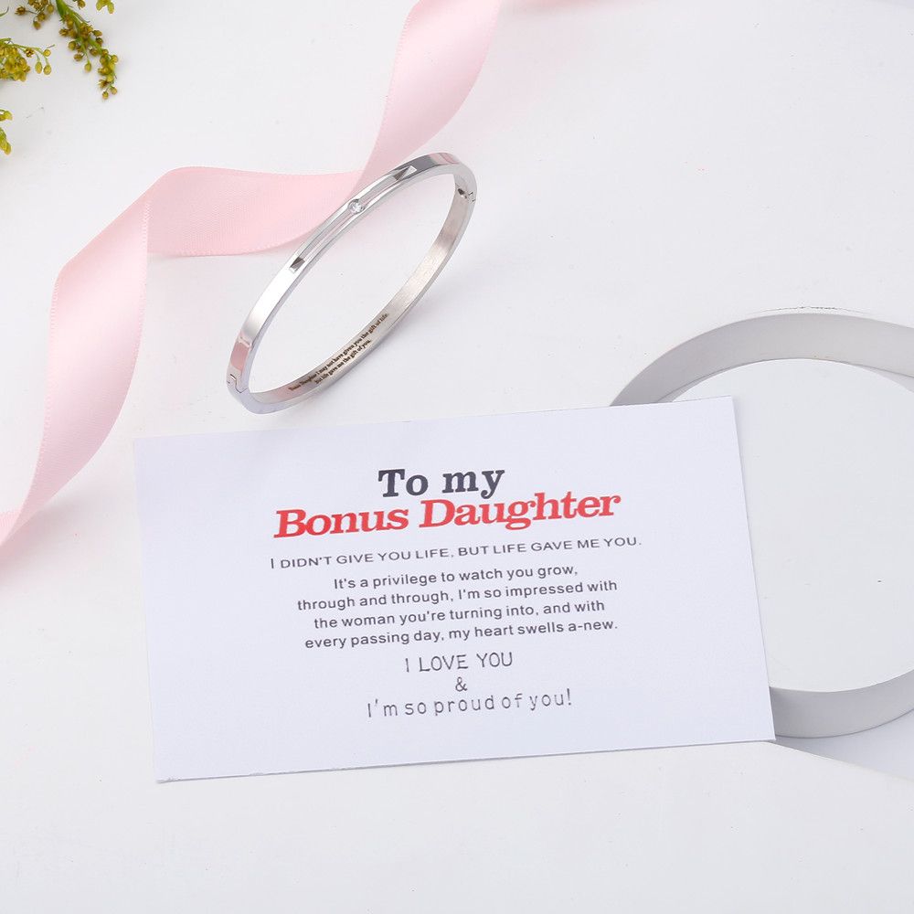 To my Bonus Daughter "BONUS DAUGHTER, I MAY NOT HAVE GIVEN YOU THE GIFT OF LIFE. BUT LIFE GAVE ME THE GIFT OF YOU" Bracelet - SARAH'S WHISPER